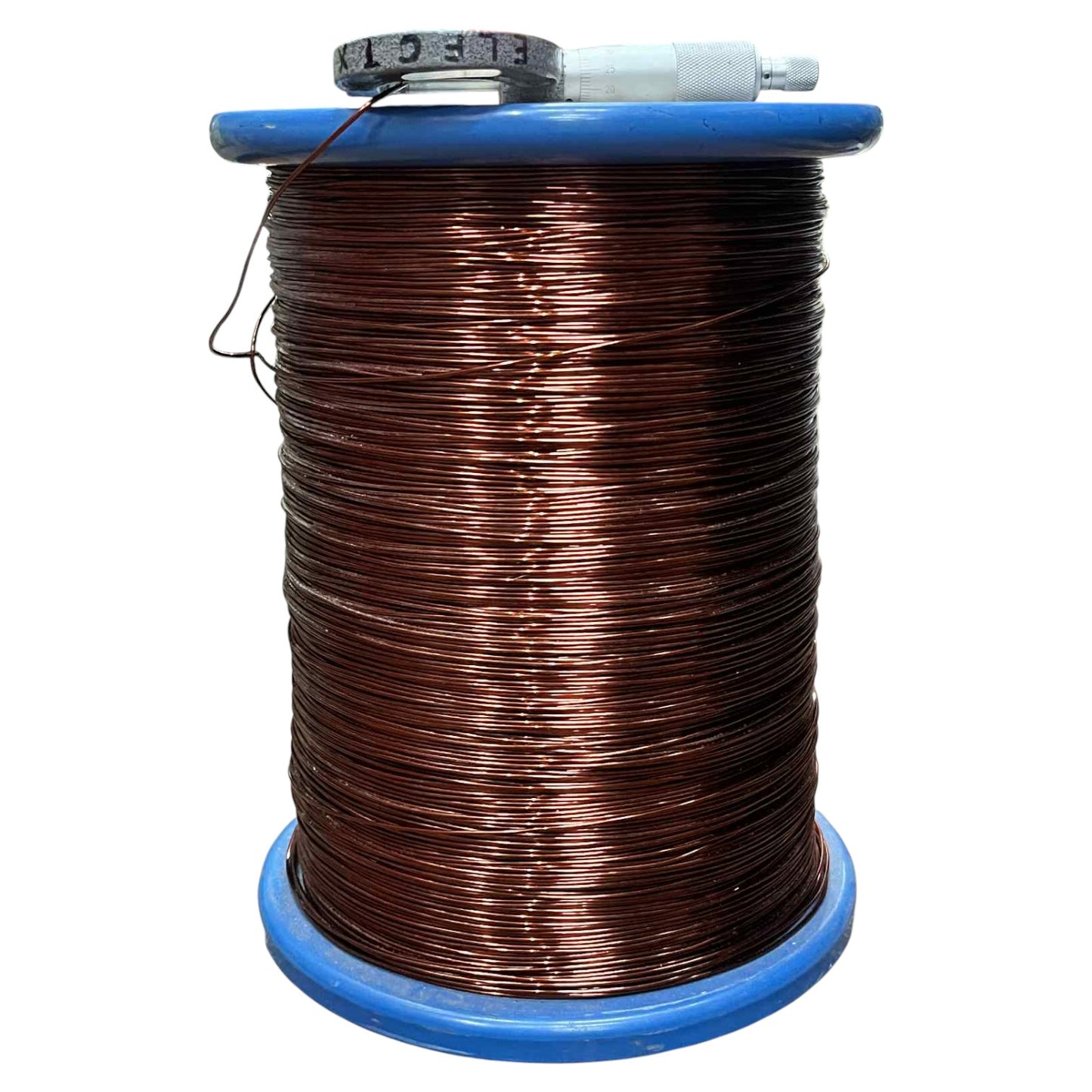 Spool of copper wire on a white background Philflex 700 Grams Magnet Wire AWG 16 Enameled Copper Wire 1.20mm Heavy Formix Approx 58.92 Meters Per Roll Electx Electrical Supply