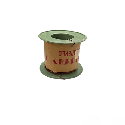 Spool of wire with a cardboard core on a white background Philflex 900 Grams Magnet Wire AWG 26 Enameled Copper Wire 0.40mm Heavy Formix Approx 743.80 Meters Per Roll  Electx Electrical Supply
