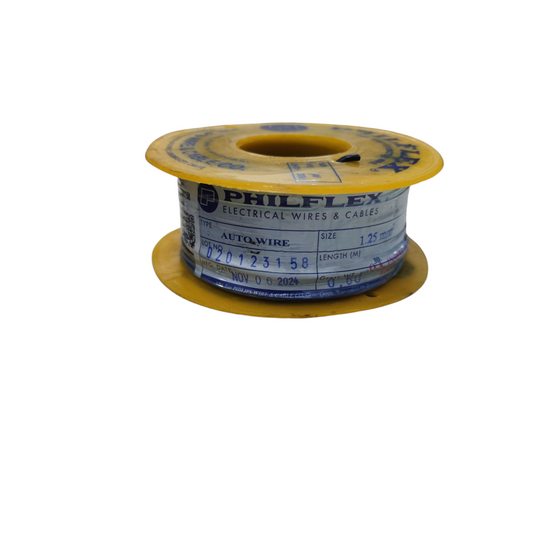 Philflex Auto Wire AWG 16 ( 1.25mm) Automotive Wire Auto Wire Black 30 Meters 1 Roll