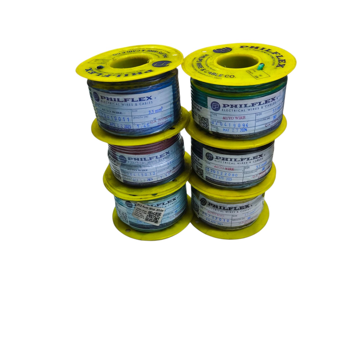 Philflex Autowire AWG 12 (3.5 mm) Automotive Wire Auto Wire Red 30 Meters 1 Roll Electx Electrical Supply