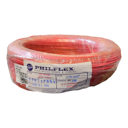 Spool of Phylflex electrical wire on a white background
