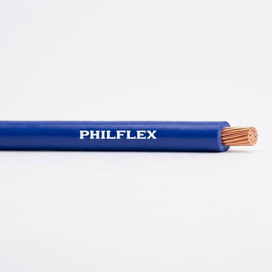 Philflex THW 2.0mm 14/7 Thermoplastic Heat Resistant Wire PVC Insulated,Oil and Moisture Resistant 600V 75°C Blue