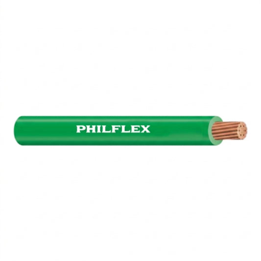 Philflex THW 2.0mm 14/7 Thermoplastic Heat Resistant Wire PVC Insulated,Oil and Moisture Resistant 600V 75°C Green