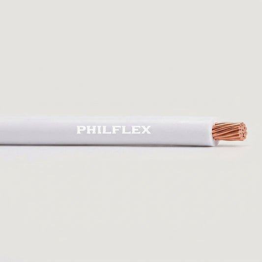 Philflex THW 3.5mm 12/7 150 Meters/Roll PVC Insulated,Thermoplastic Heat, Oil and Moisture Resistant Wire 600V 75° White