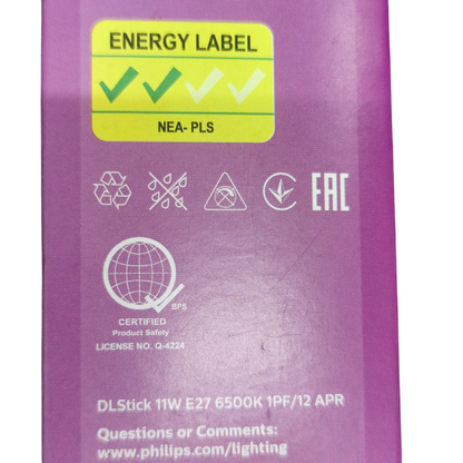 Philips 11W LED Bulb LED Stick E27 220V 6500K Daylight MyCare