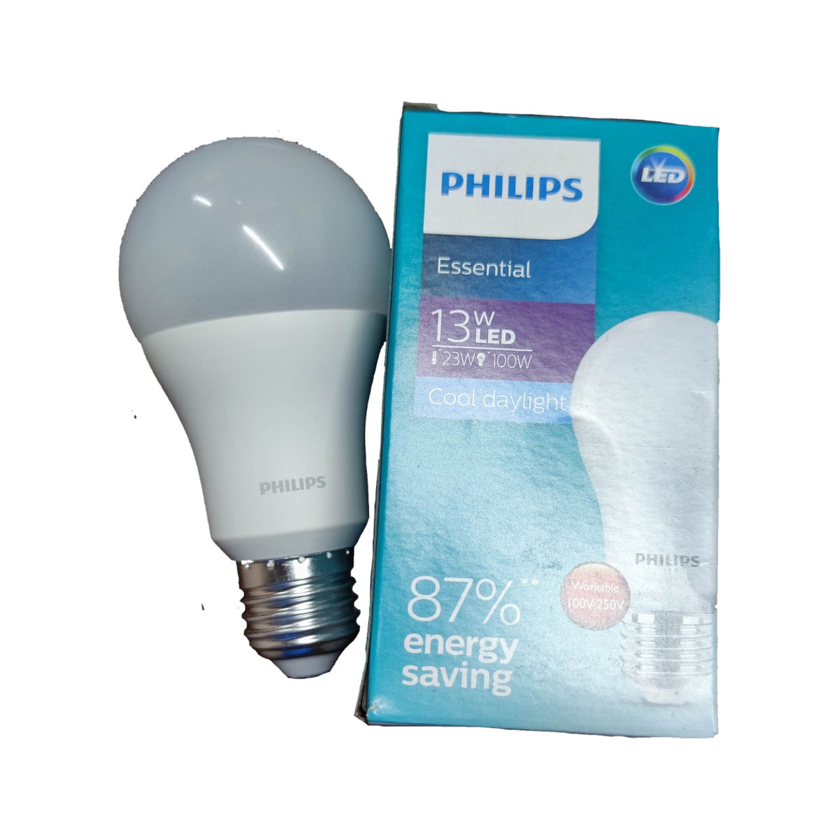 Philips 13W LED bulb daylight 6500K 220V in packaging for energy-efficient lighting