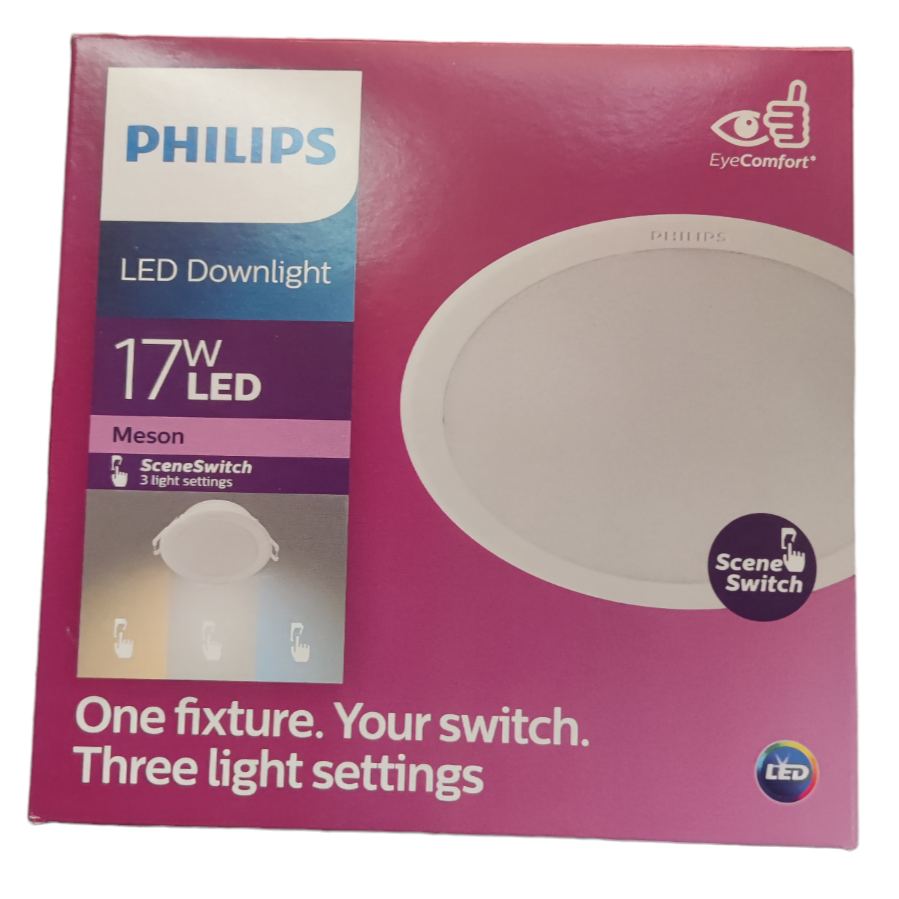 Philips 17W LED Downlight Tri Color 220V Scene Switch MESONSSW15017WWH