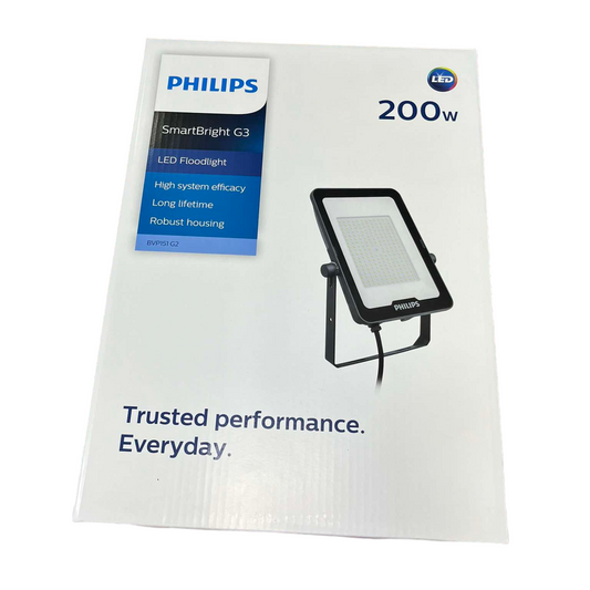 Philips 200W LED flood light SmartBright G3 with high system efficacy and robust housing