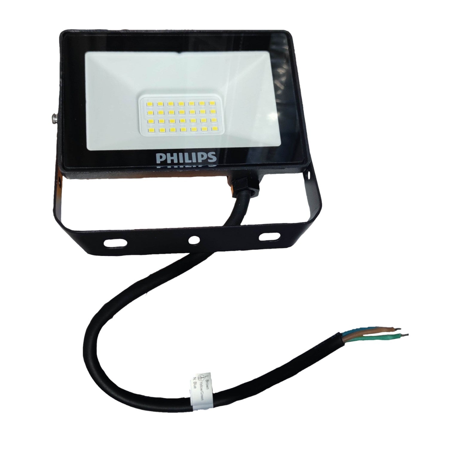 Philips LED flood light on a white background
