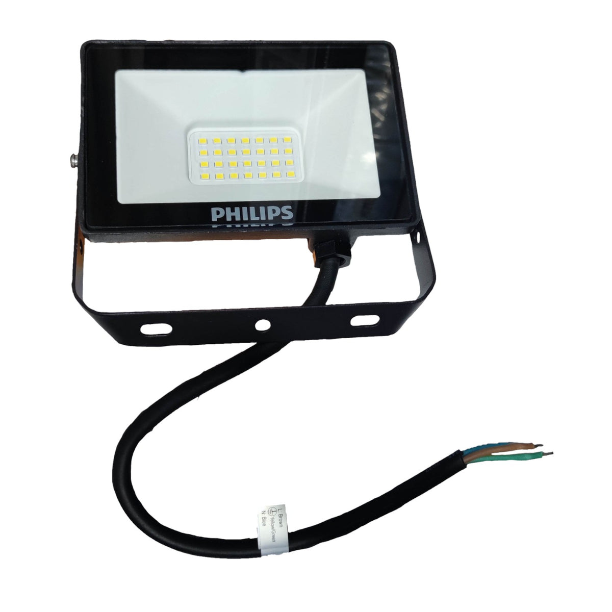 Philips LED flood light on a white background