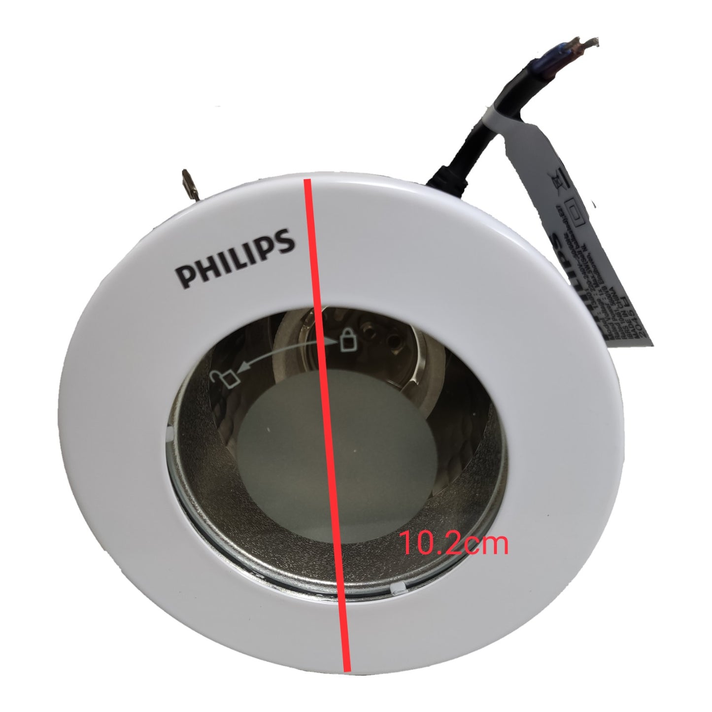 Philips recessed light fixture on a white background