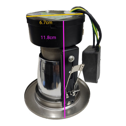 Mechanical component with measurement markings on a white background