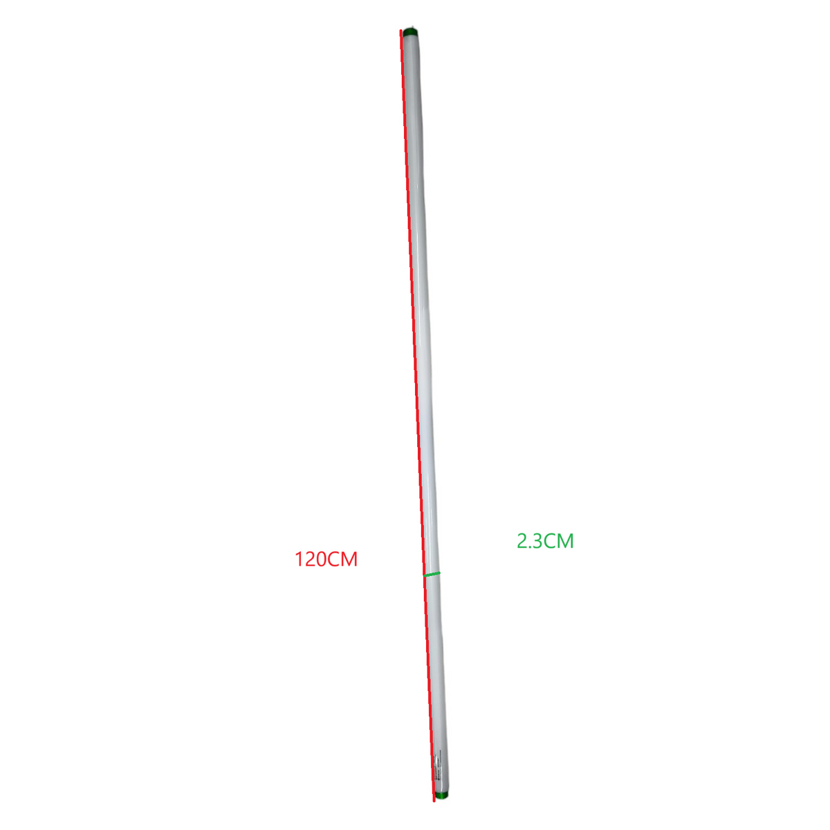 Philips 36W T8 Fluorescent Tube compact fluorescent bulb measuring 120 cm long and 2.3 cm diameter