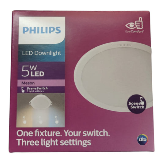 Philips 5W LED Downlight Meson Scene Switch 220V Tri Color 2700K-4000K-6500K