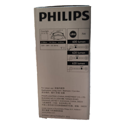 Philips LED light fixture packaging on a white background