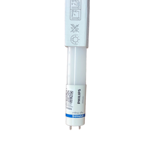 Philips 6500K T8 LED fluorescent replacement bulb with energy-efficient design