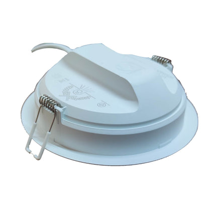 White plastic component with springs on a white background