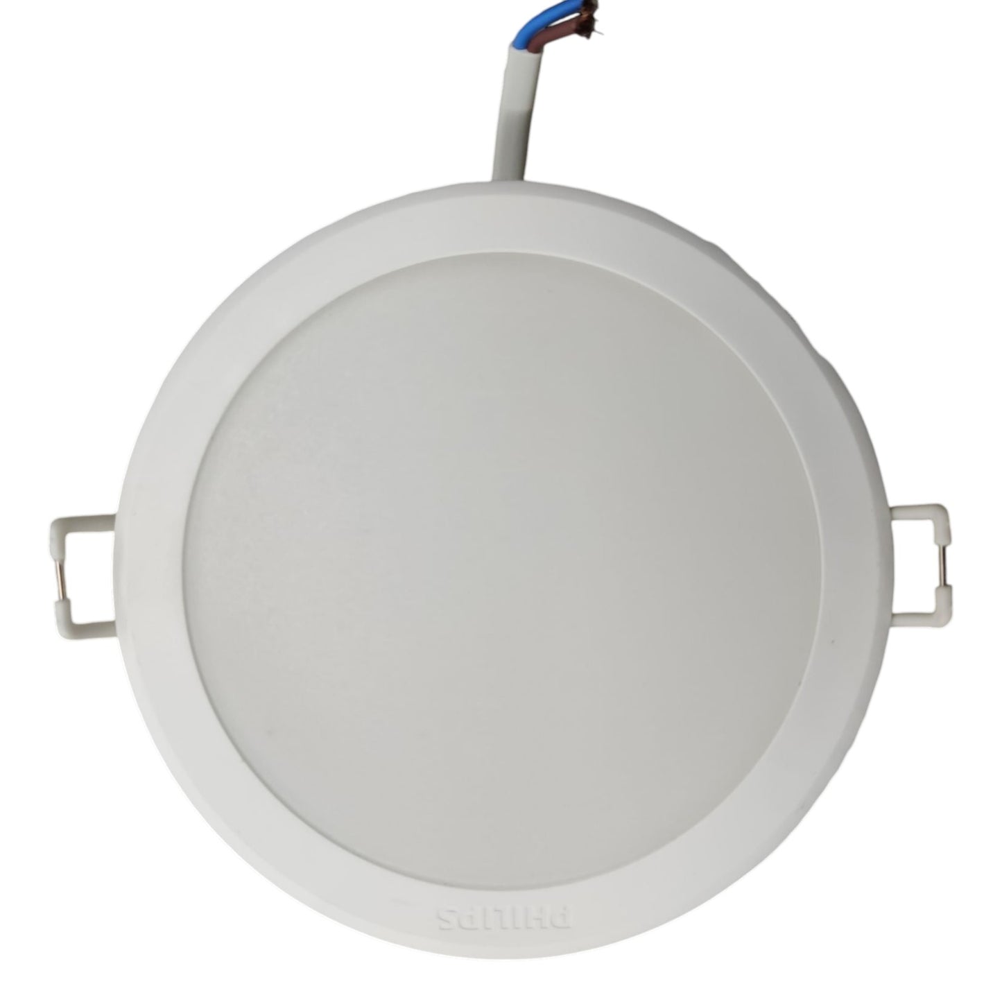 Round recessed ceiling light with visible brand name on a white background