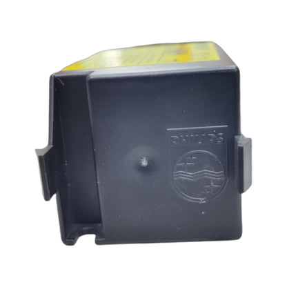 Black ink cartridge with a visible brand logo on a white background
