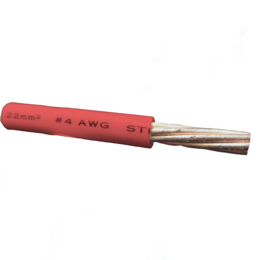 Phelps Dodge THHN Wire 22mm 4 AWG Stranded, Pre Cut (10 Meters) Red