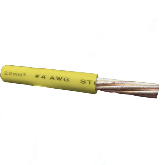 Phelps Dodge THHN Wire 22mm 4 AWG Stranded, Pre Cut (10 Meters) Yellow