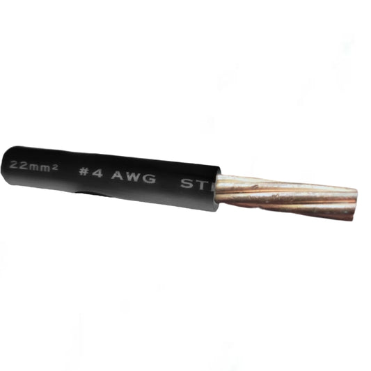 Phelps Dodge THHN Wire 22mm 4 AWG Stranded, Pre Cut (15 Meters) Black