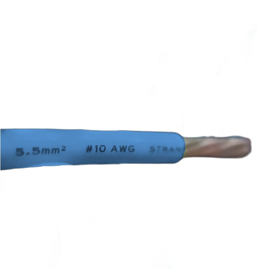 Royu 5.5mm Stranded Wire AWG 10/7 Pre Cut THHN/THWN (1 Meter) Blue