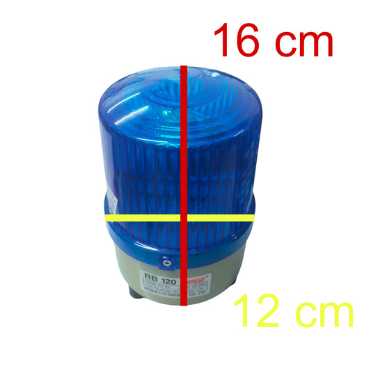 Denko Revolving Light, Warning Light (Rotary Beacon) 12V DC Blue