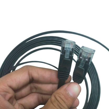 Pihen CAT6 Patch Cable Flat Cord 3 Meters Black