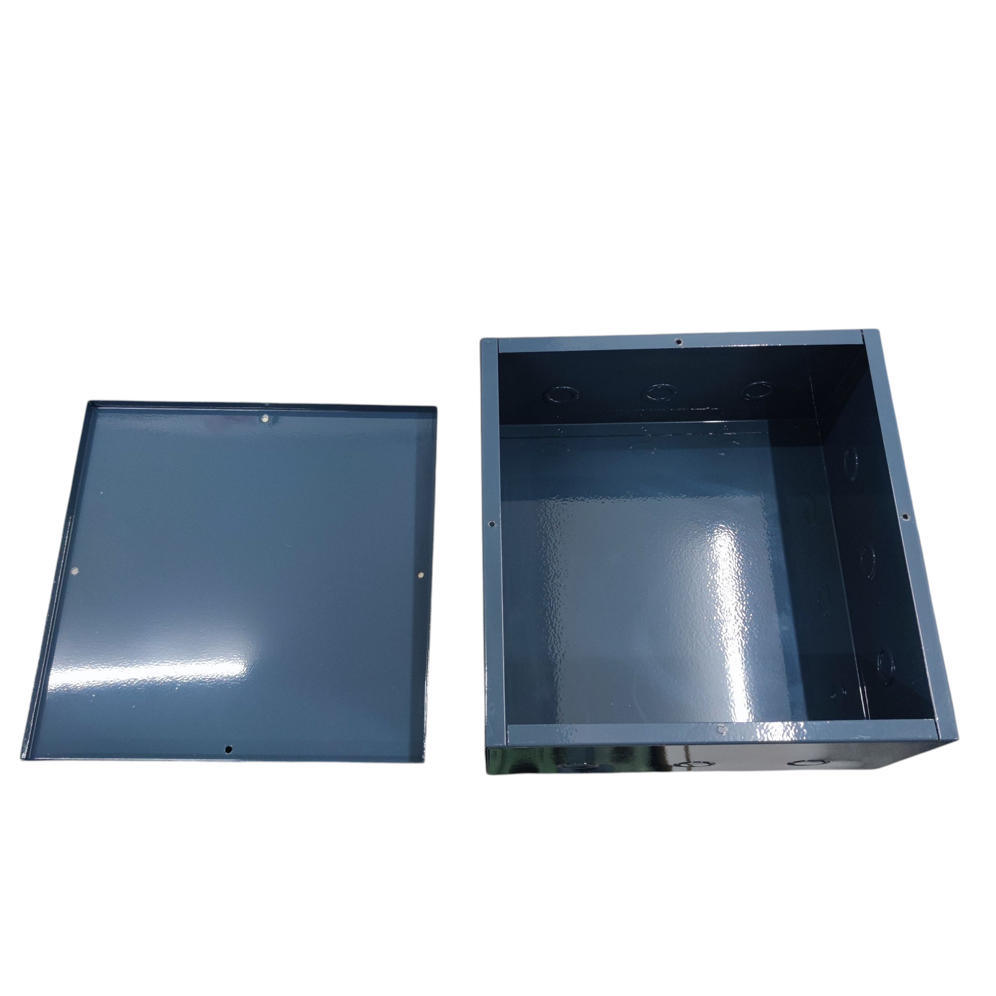 Pull Box 3 x 6 x 6 Inches Gauge 18  Powder Coated Gray Depth / Height: 76 mm  Width: 152 mm Length:152 mm