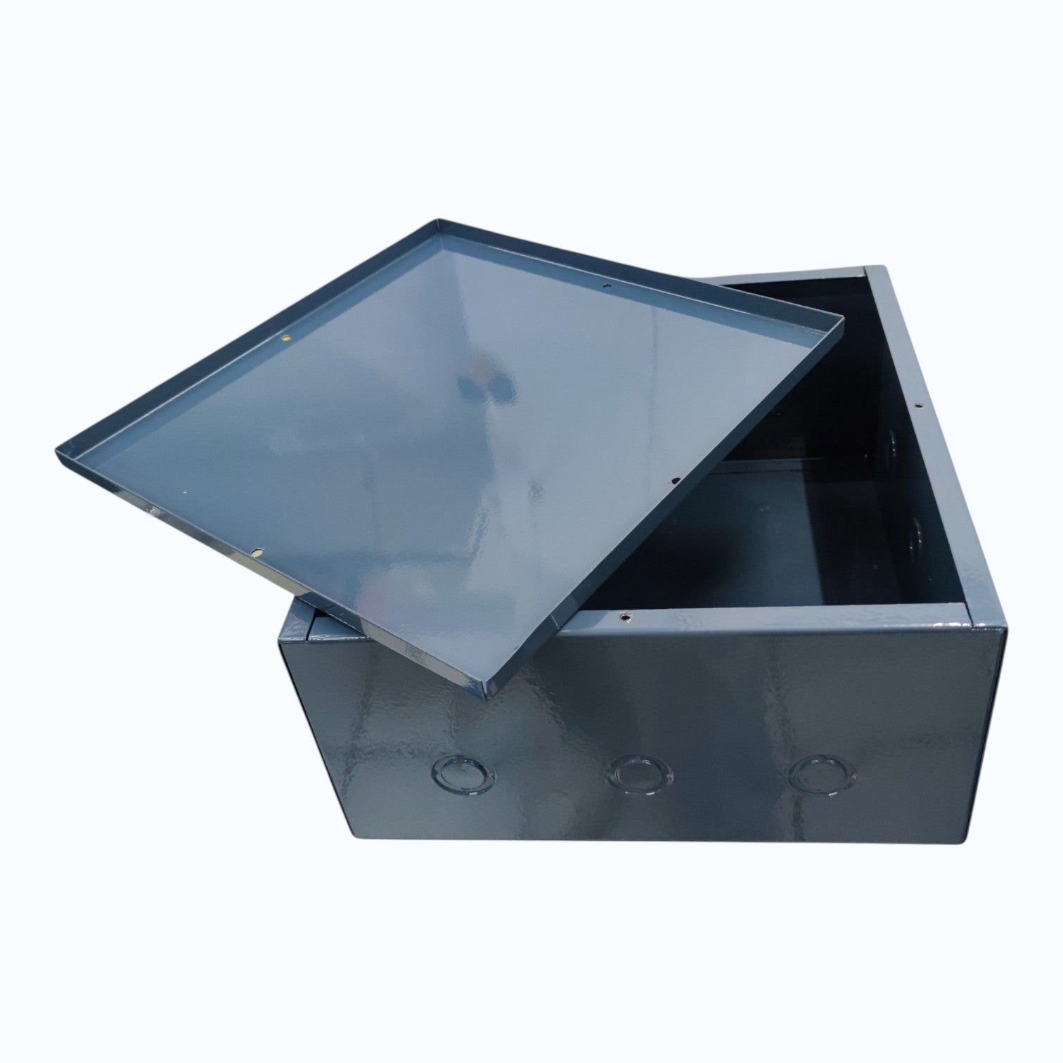 Pull Box 6 x 10 x 10 Inches Gauge 18 Powder Coated Gray, Depth: 152.4 mm  Width: 254.0 mm  Length / Height: 254.0 mm