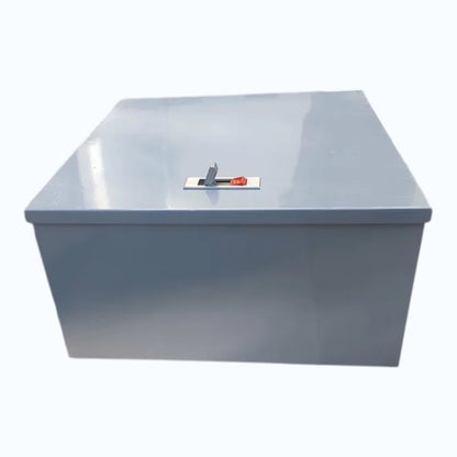 Pull Box  with Push lock 16 x 16 x 4.5 Inches Gauge 18 Powder Coated Gray, Depth: 406.4 mm  Width: 406.4 mm  Length / Height: 114.3 mm