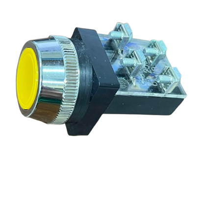 Push Button Switch Auspicious Yellow 30mm  3A 2NO/2NC