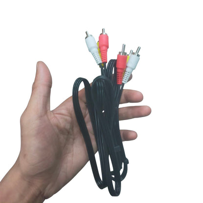RCA Cord 1.5 Meters 3X3, RCA 3X3 Yellow, Red, White, RCA Cord 1.5 Meters Video + Stereo