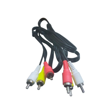 RCA Cord 1.5 Meters 3X3, RCA 3X3 Yellow, Red, White, RCA Cord 1.5 Meters Video + Stereo