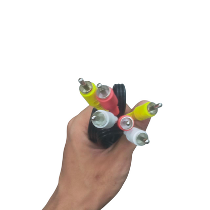 RCA Cord 1.5 Meters 3X3, RCA 3X3 Yellow, Red, White, RCA Cord 1.5 Meters Video + Stereo