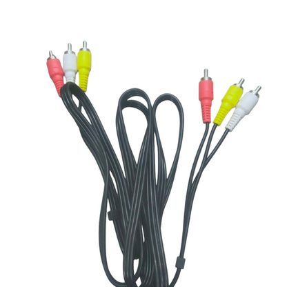 RCA Cord 1.5 Meters 3X3, RCA 3X3 Yellow, Red, White, RCA Cord 1.5 Meters Video + Stereo