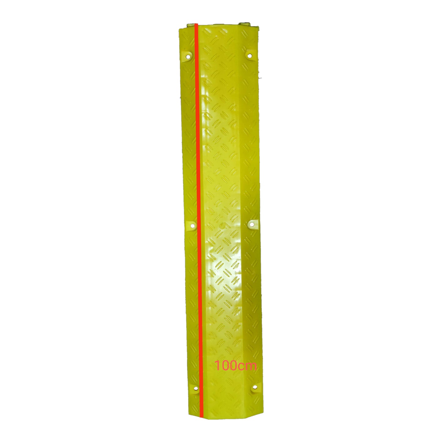 Ramp Cable Protector 1 Channel, 1 Meter x 20 cm x 3.5 cm Yellow Plastic