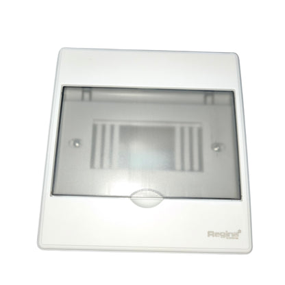 Regina 6 Ways Plastic Distribution Box with Bus Bar For Miniature Circuit Breaker Surface or Recessed Type RDB0206 Electx Electrical Supply