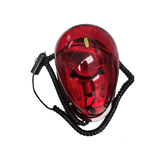 12V red revolving warning light Red with coiled power cord for emergency signal applications