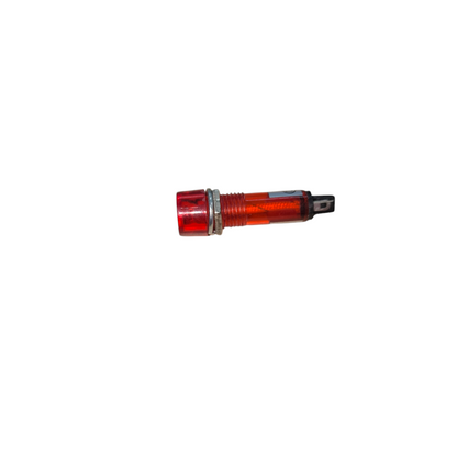 Red cylindrical object with a metallic band on a white background Round Pilot Lamp 7mm Indicator Available in 12V or 220V Color Red  Electx Electrical Supply