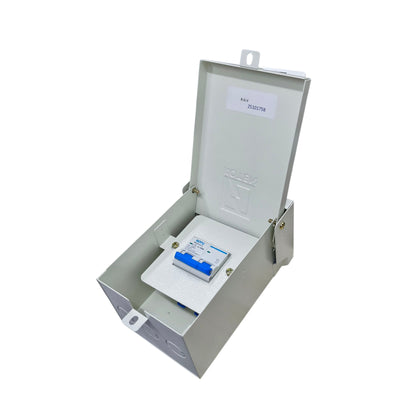 Royu 125A 2Pole 7.5 KAIC 220V Miniature Circuit Breaker with Nema 3r Enclosure K63NNEMA3RE-2P/3P+RMB2P125C10