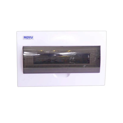 Royu 18 Ways Flush Type Metal Base Distribution Box with Busbar for 9 Breakers 2 Pole RUMF01D2N18