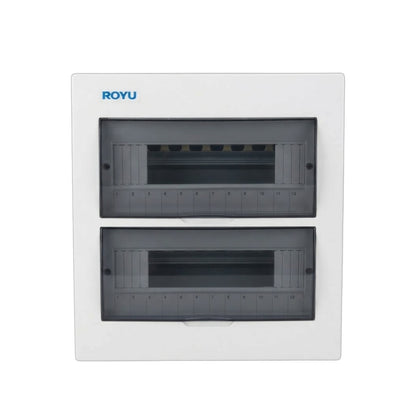 Royu 24 Ways Flush Type Metal Base Distribution Box with Busbar for 24 Breakers 1 Pole RUMF01D1N24