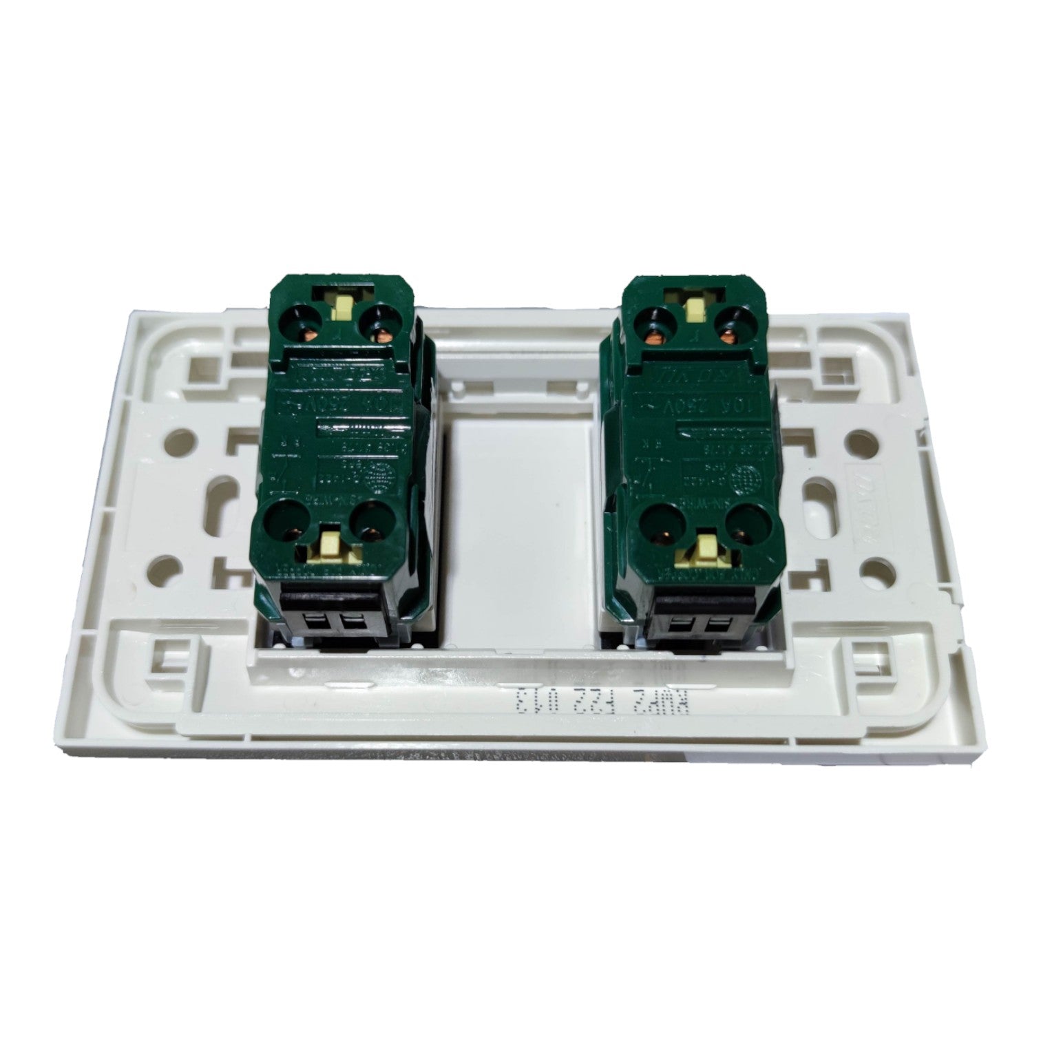 Royu 2 Gang 1 Way Switch with Plate Cover Wide Series 10A 250V RWP2/2XRWS1-A Electx Electrical SUpply