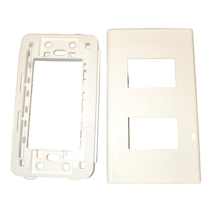 Royu 2 Gang Plate Cover Device Wide Series RWP2 10Pcs per Order Electx Electrical Supply