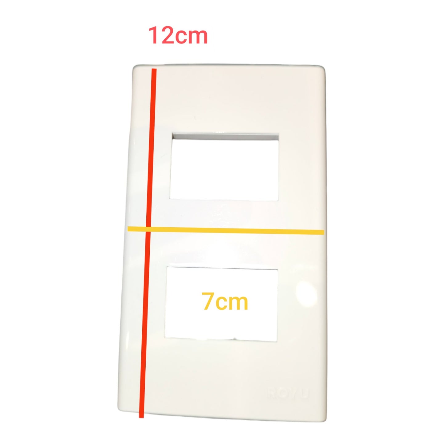 Royu 2 Gang Plate Cover Device Wide Series RWP2 10Pcs per Order Electx Electrical Supply