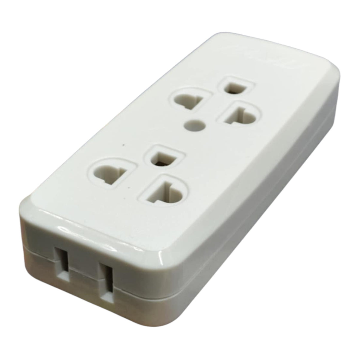 Royu 2 Gang Universal Outlet with Ground with 1 Gang Flat Pin Outlet 10A 250V REDOU502 Electx Electrical Supply