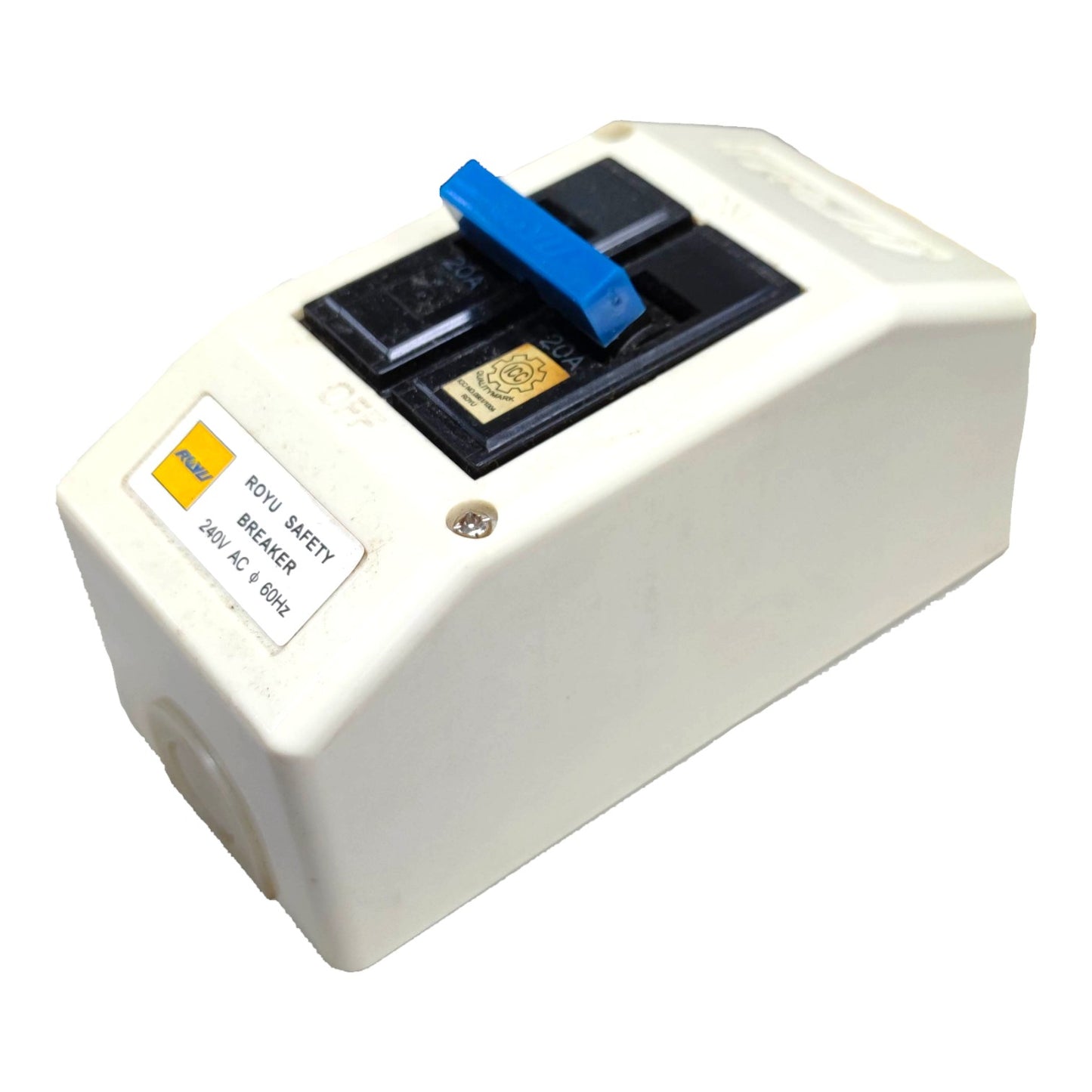 Royu 30A 2 Pole 10KAIC 220V Circuit Breaker with PVC Enclosure Nema 1 RSB30A Electx Electrical Supply