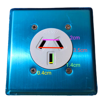 Royu 30A Range Outlet with Stainless Plate Cover and Square Utility Box 220V